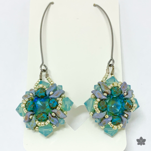 beach dunes earrings aqua