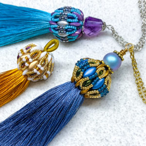 chameleon beaded bead tutorial - large
