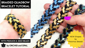 Braided Quadbow Beaded Bracelet Tutorial (2)