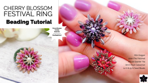 Cherry Blossom Festival Beaded Ring Tutorial