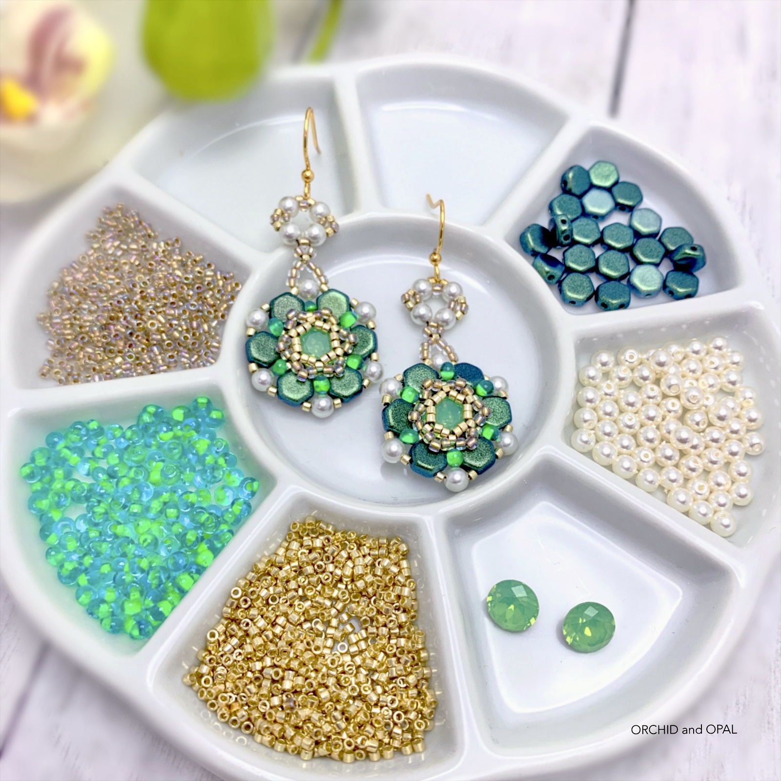 Ethereal Honeycomb 8mm Crystal Beaded Earrings Tutorial