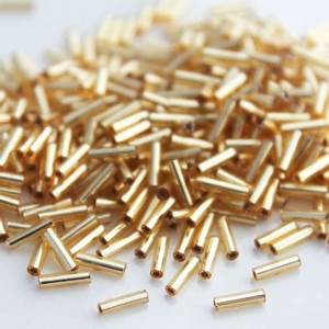 GOLD BUGLE BEADS