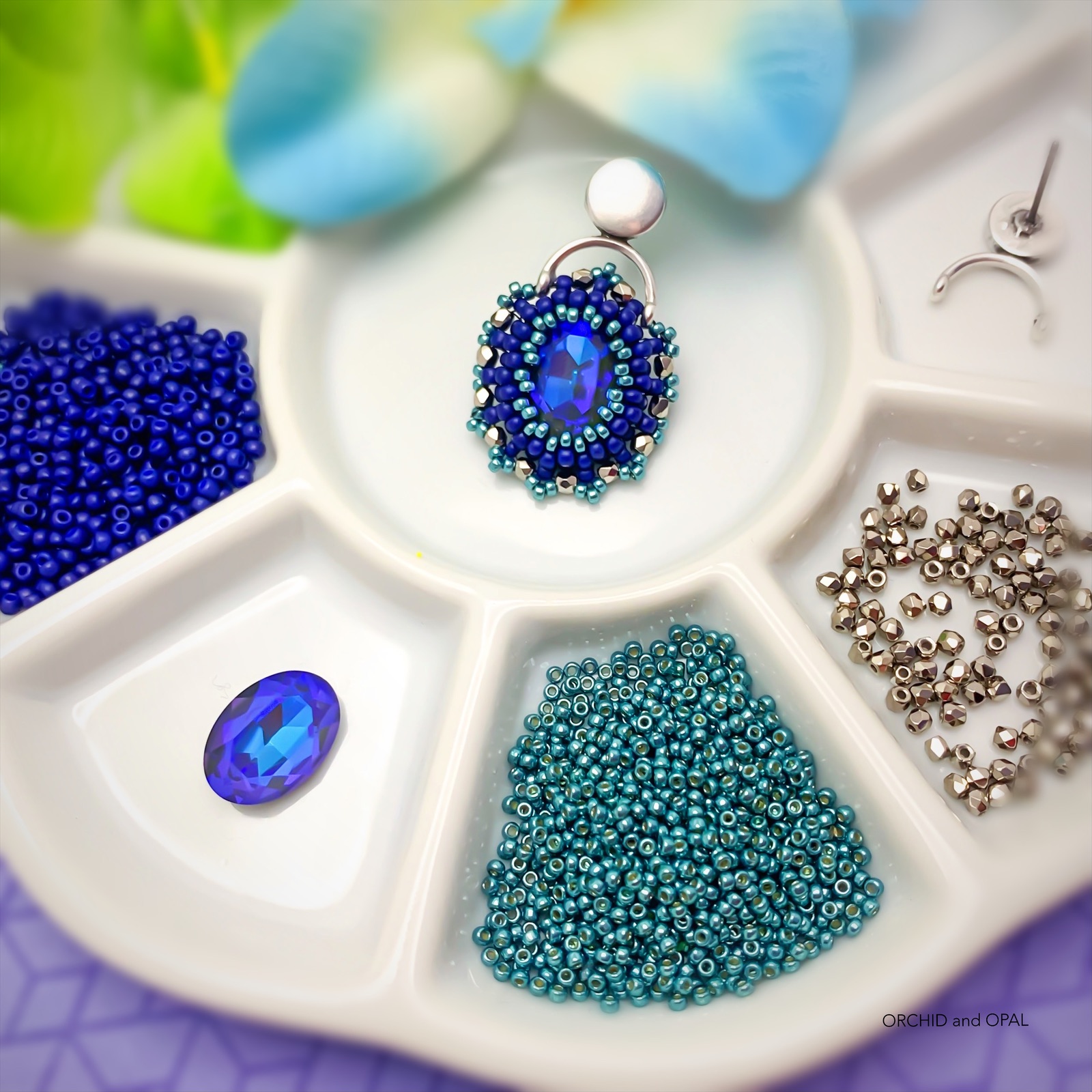 Golden Hour Crystal 14mm Oval Beaded Earrings Tutorial