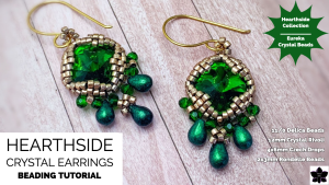 Hearthside Beaded 12mm Crystal Rivoli Earrings Tutorial