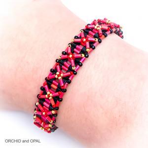half nexus bracelet red black