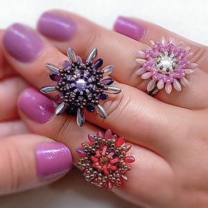 Cherry Blossom Festival Beaded Ring Tutorial