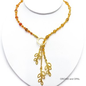 agate lariat necklace