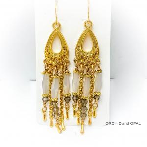 gold chandelier earrings