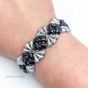 deco bracelet black/silver