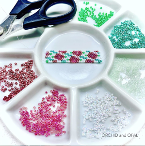 peyote ring pattern wild rose