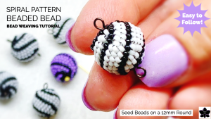 How to Make a 12mm Seed Bead Spiral Beaded Bead