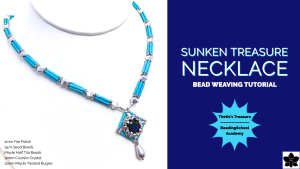 Sunken Treasure 12mm Cushion Crystal and Bugle Bead Necklace Tutorial