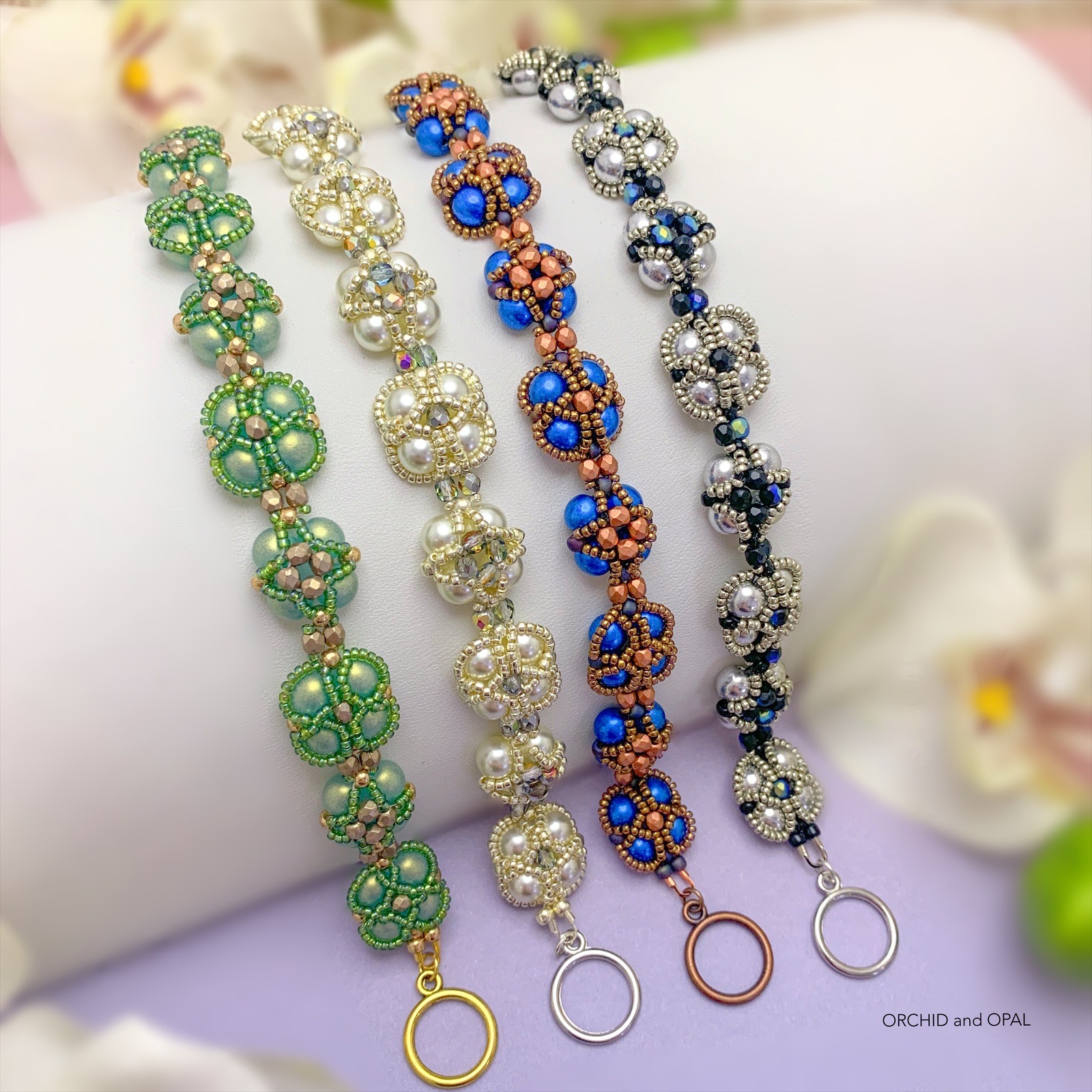 Blog :: Tutorials & Patterns :: New Video Tutorial - Beaded Bracelet with  Swarovski Crystals, Fire Polished, Teardrop Czech Beads, Glass Seed Beads