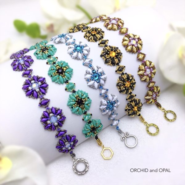 Hidden Treasure Beaded Bracelet Tutorial - GemDuo and 6mm Crystal