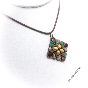 paisley flourish pendant necklace turquoise