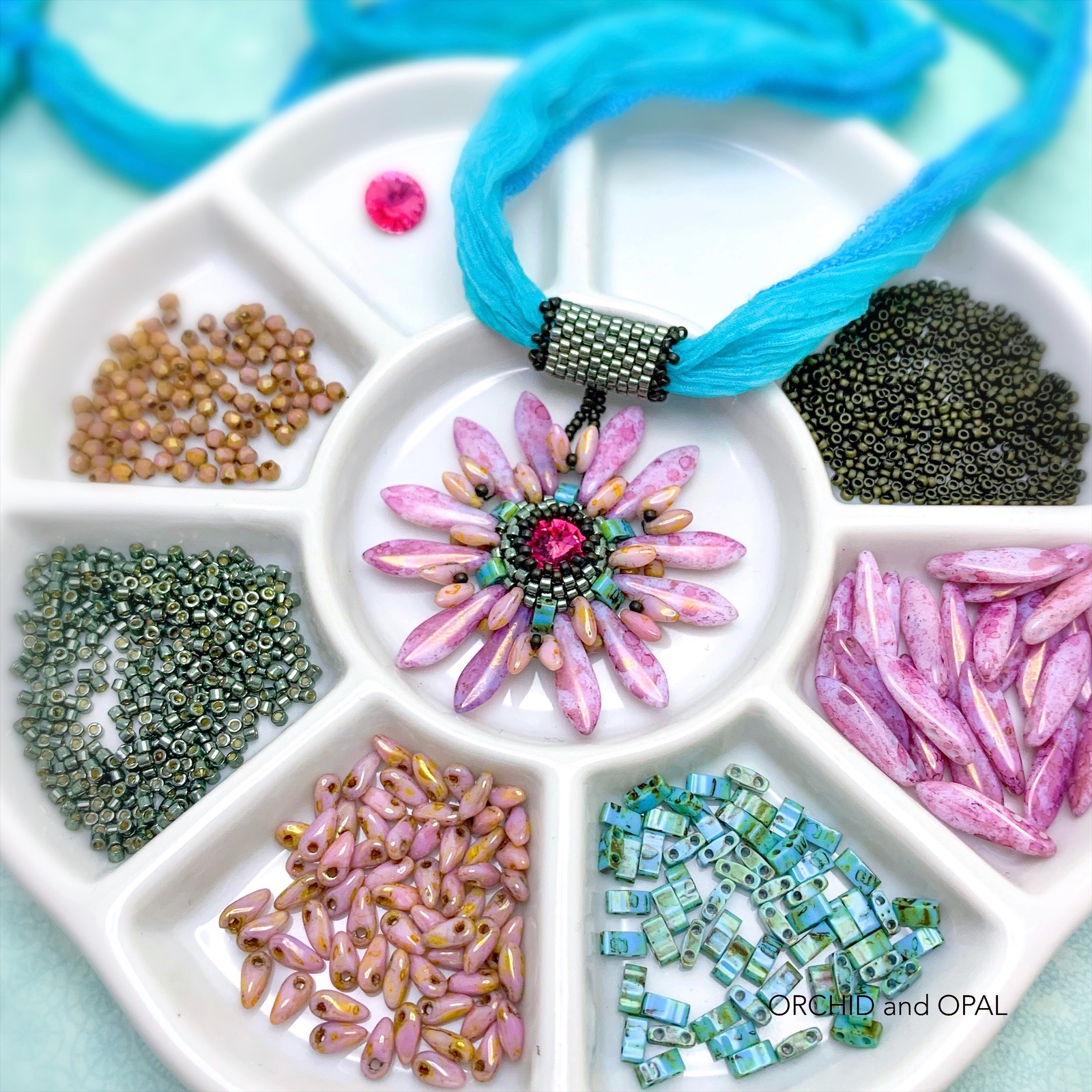 Cherry Blossom Festival Beaded Pendant Necklace Tutorial