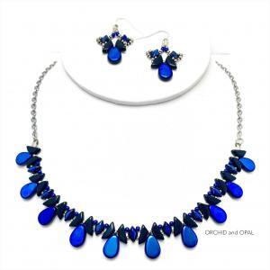 tantalizing tinos beaded set blue black