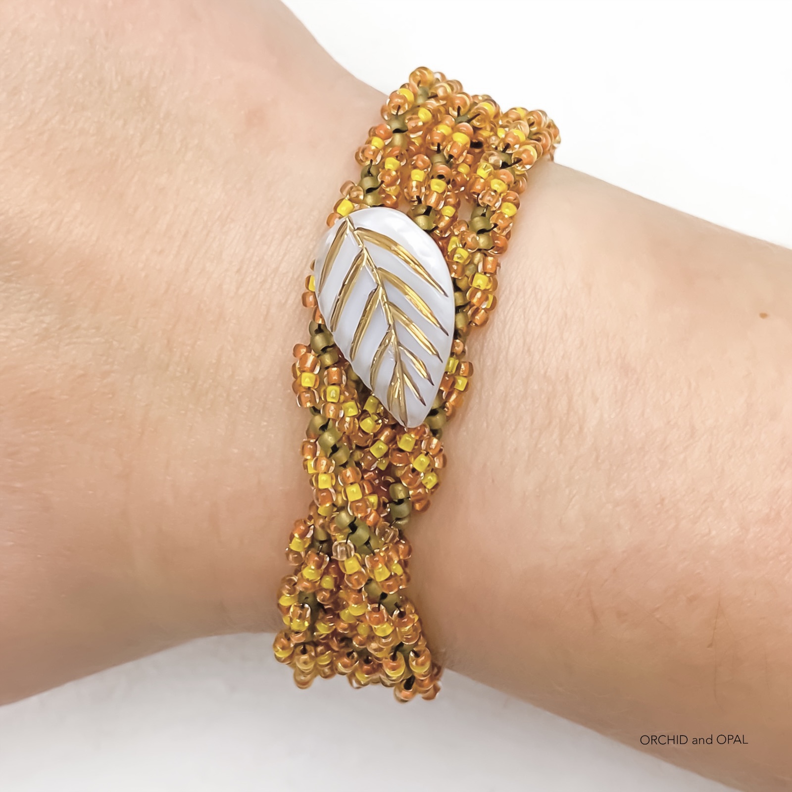 spiral rope beaded wrap bracelet